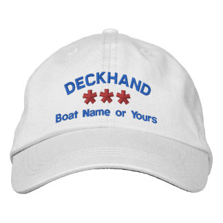 Gorra Bordada DECKHAND Personalizado de nombre personalizado BLU