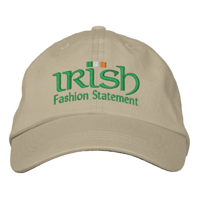 Gorra Bordada Declaración de moda irlandesa (Anverso)