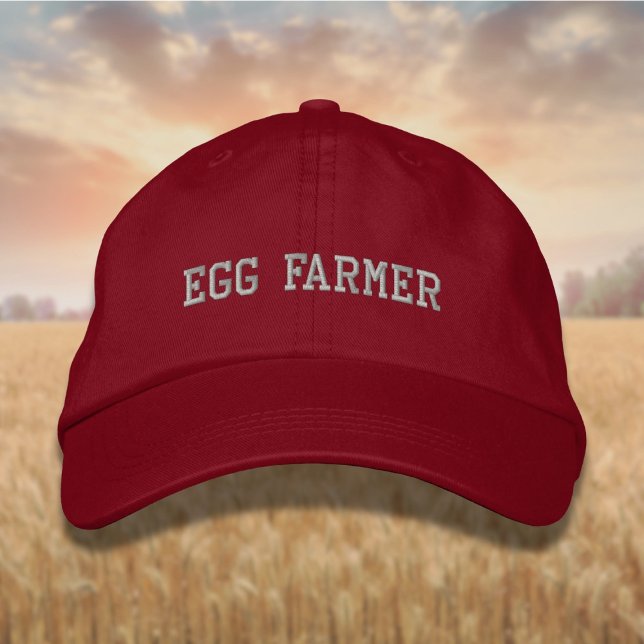 Gorra Bordada Dejando a granjero de huevos con plata (Subido por el creador)