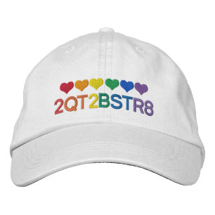 Gorra Bordada Demasiado lindo para ser corazón arco iris con org