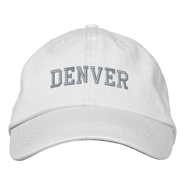 Gorra Bordada DENVER White Cotton (Anverso)