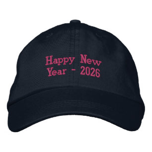Gorra Bordada Deseos de Año Nuevo llamativos y elegantes en text