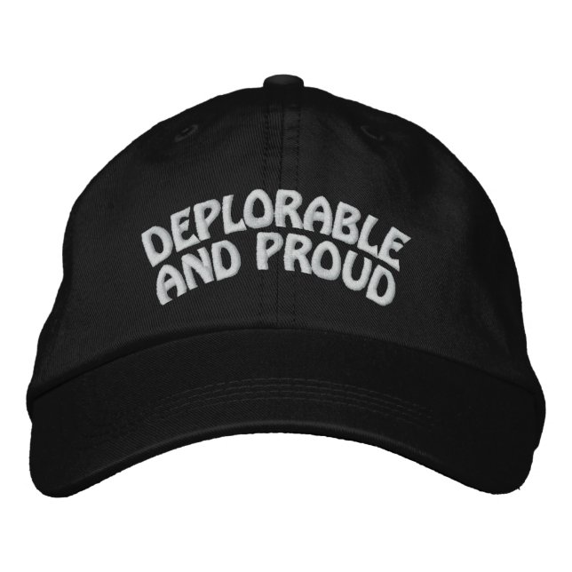 GORRA BORDADA DESPLORABLE Y ORGULLOSO (Anverso)