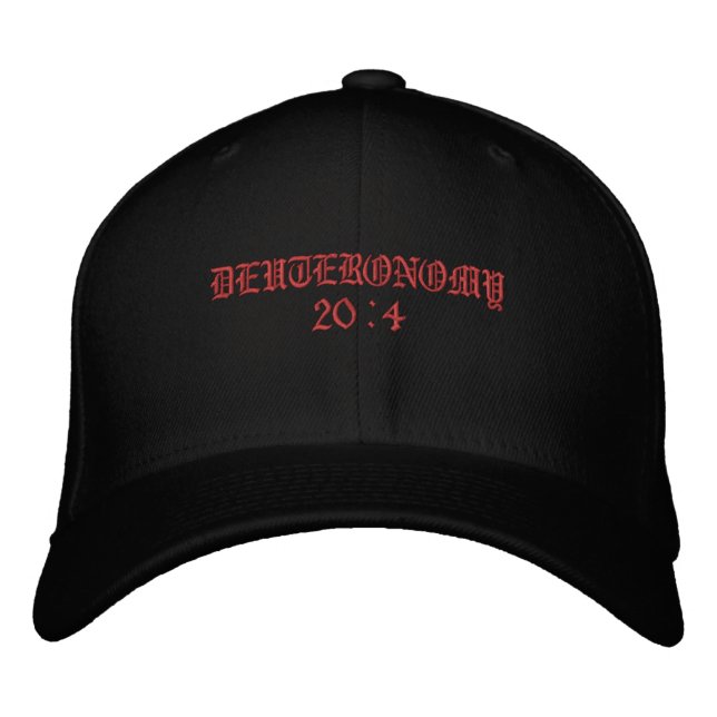 Gorra Bordada DEUTERONOMÍA+++Gorra bordado 20:4 (Anverso)