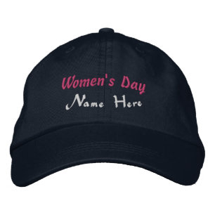 Gorra Bordada Día de la Mujer Nombre Personalizado Aquí Clásico