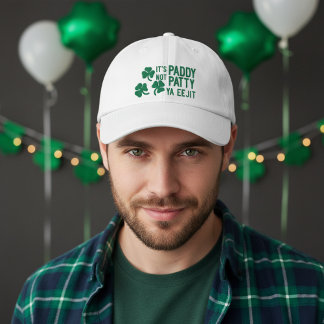 Gorra Bordada Día de San Patricio irlandés Es Paddy no Patty Ya 