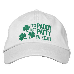 Gorra Bordada Día de San Patricio irlandés Es Paddy no Patty Ya 