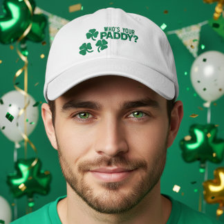 Gorra Bordada Día de San Patricio irlandés Quién es tu Paddy