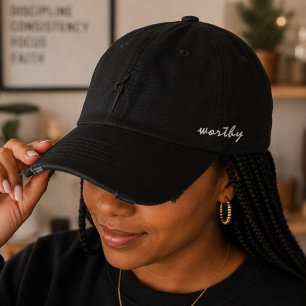Gorra Bordada Digno, Mínimo Motivador Cristiano Inspirador