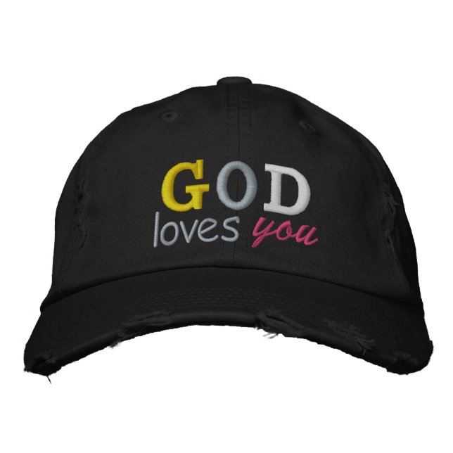 Gorra Bordada DIOS te ama a ti (Anverso)