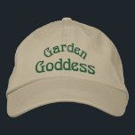 Gorra Bordada Diosa del jardín Graciosa<br><div class="desc">Diosa del jardín linda gorra bordada. Por favor visite Smilin' Eyes Treasures para ver más fotografía de animales,  flores y naturaleza y tarjetas de arte digital y regalos.</div>