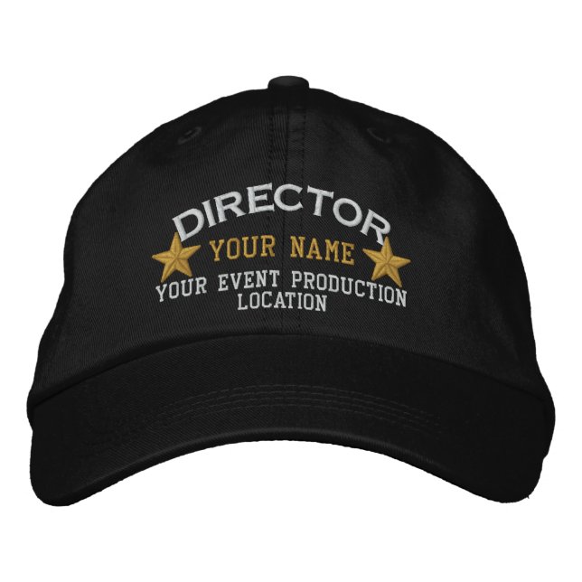 Gorra Bordada DIRECTOR Personalizado Estrellas Cap Embroidery (Anverso)
