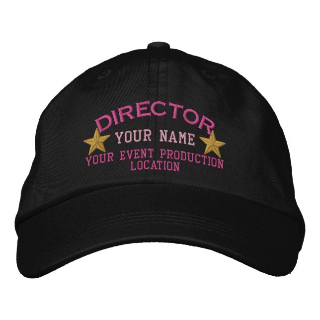Gorra Bordada DIRECTOR Personalizado Estrellas Cap Embroidery (Anverso)