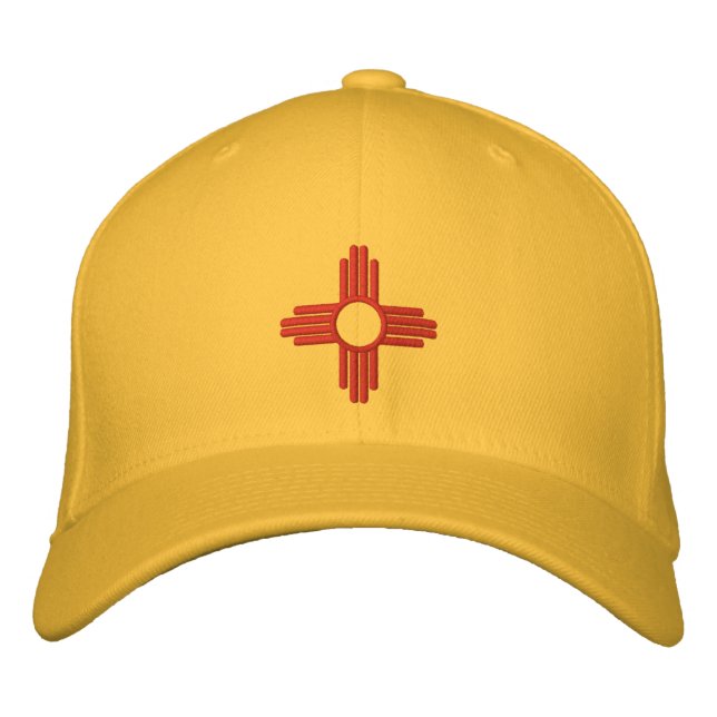 Gorra Bordada Diseño de la bandera de Nuevo México (Anverso)