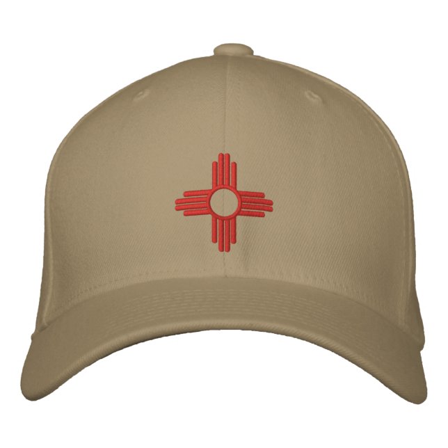 Gorra Bordada Diseño de la bandera de Nuevo México (Anverso)