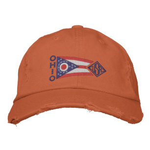 Gorra Bordada Diseño de la bandera del estado de Ohio
