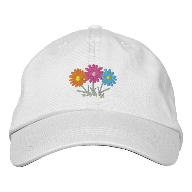 Gorra Bordada Diseño floral (Anverso)
