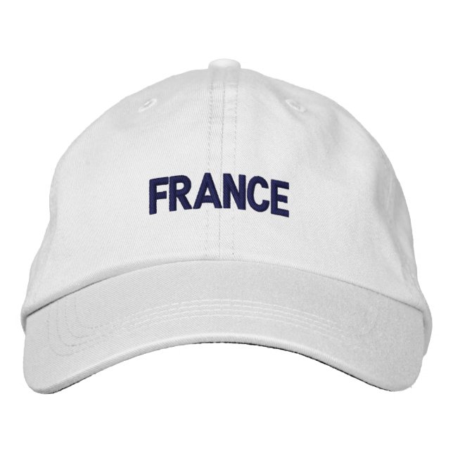 Gorra Bordada Diseño patriótico del país FRANCE (Anverso)