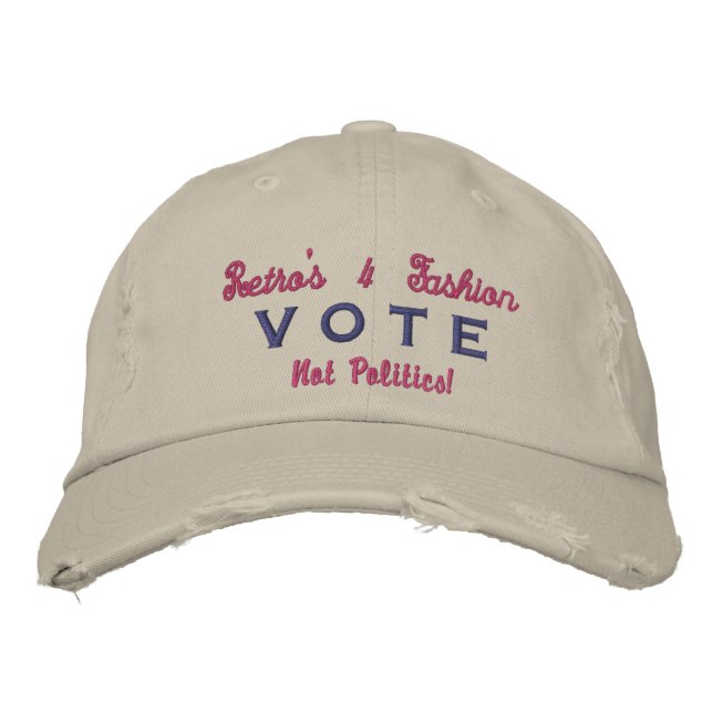 Gorra Bordada (Distressed Look) Election Gear -  Vote  (Anverso)