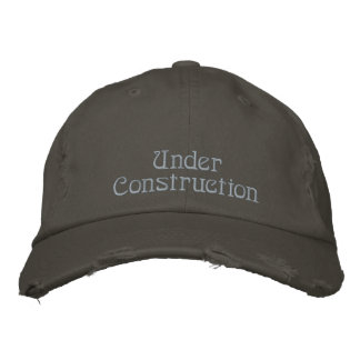 Gorra Bordada Diversión bajo construcción cita Gris ruso