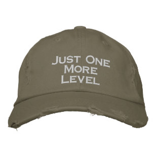 Gorra Bordada Diversión de juegos diciendo - Sólo un nivel más