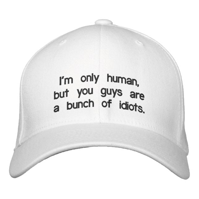 Gorra Bordada Divertida hipocresía soy sólo una cita humana (Anverso)