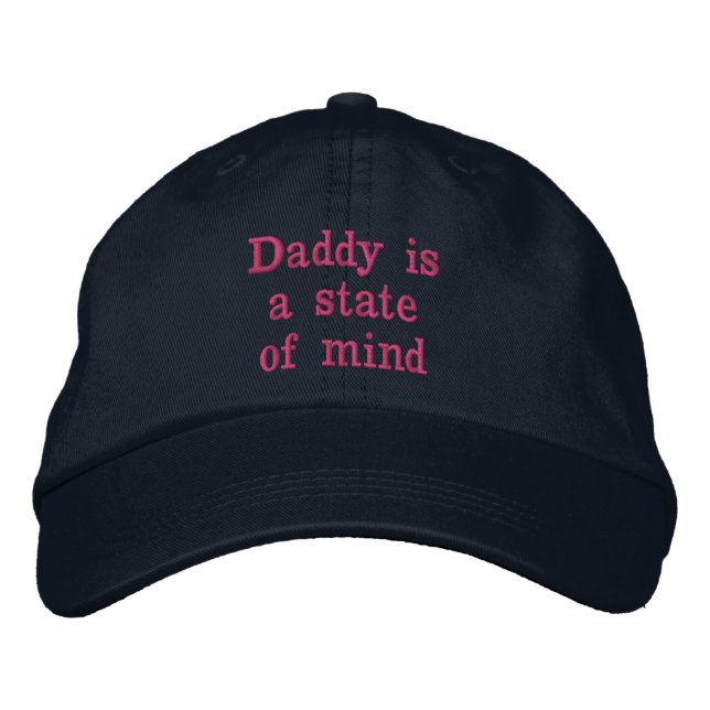 Gorra Bordada Divertida "Papá Es un Estado Mental" (Anverso)