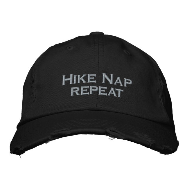 Gorra Bordada Divertido dicho - Hike Nap Repeat (Anverso)