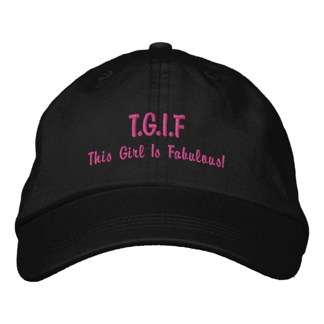Gorra Bordada Divertido GIF "Esta chica es fabulosa" mujeres (Anverso)