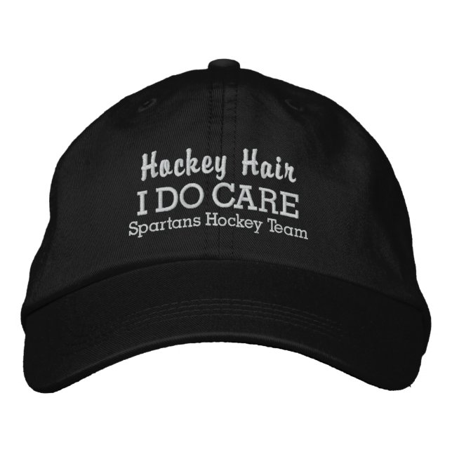 Gorra Bordada Divertido nombre del equipo personalizado "Hockey  (Anverso)