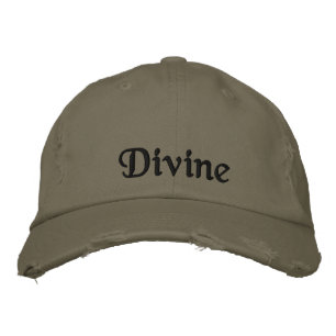 Gorra Bordada Divina Cuidad Espiritual Verde Oliva Negra