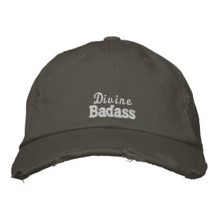 Gorra Bordada Divino Badass Rústico Vintage Gray Guay