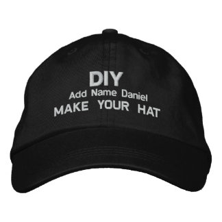 Gorra Bordada DIY Diseña tu propio negro bordado H015