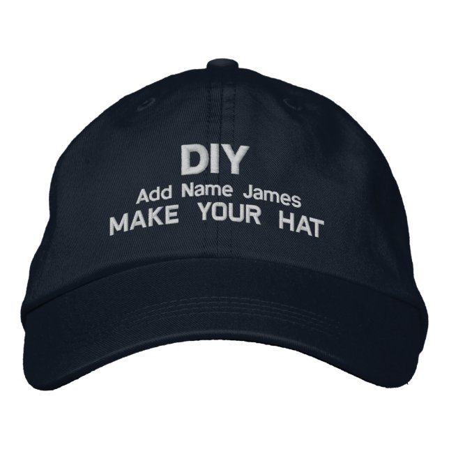 Gorra Bordada DIY Diseña tu propio regalo de Personalizado de la (Anverso)