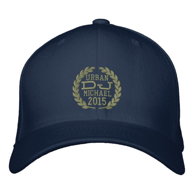 Gorra Bordada DJ Clásicos Laureles para Personalizar el Evento d (Anverso)