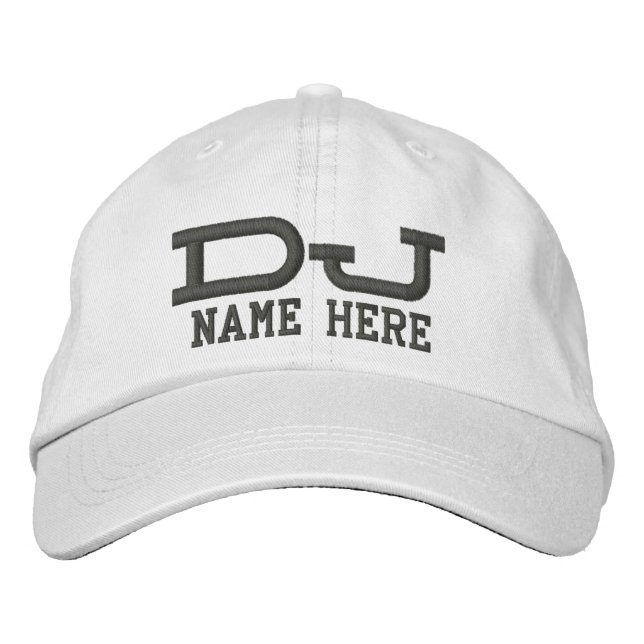 Gorra Bordada DJ personalizado (Anverso)