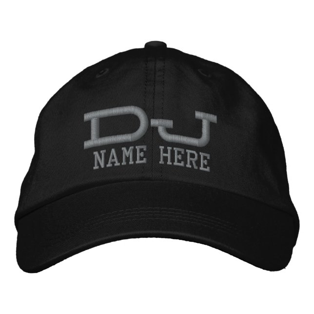 Gorra Bordada DJ personalizado (Anverso)