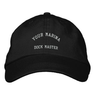 Gorra Bordada Dock Master Marina Embrodered Cap Black