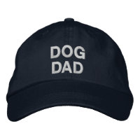 Dog Dad azul y blanco personalizado texto simple m