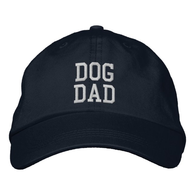 Gorra Bordada Dog Dad personalizado blanco texto lindo moderno d (Anverso)