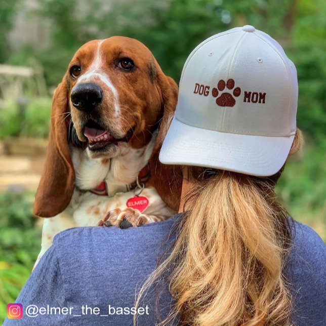 Gorra Bordada DOG MOM con Paw Print | Guay Canine Lover (Subido por el creador)