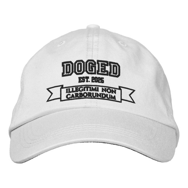 Gorra Bordada DOGED illegmi non carborundum (Anverso)