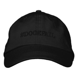 Gorra Bordada #DOGEFAIL (negro sobre negro)
