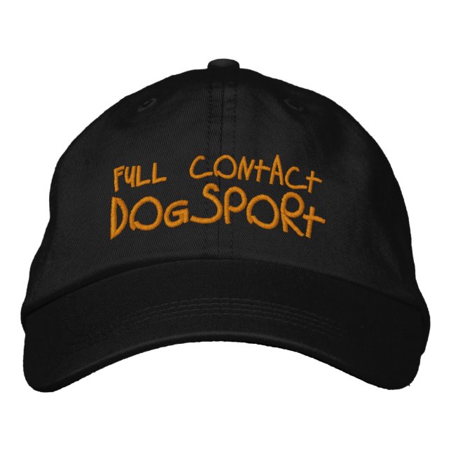 Gorra Bordada Dogsport de contacto completo (Anverso)