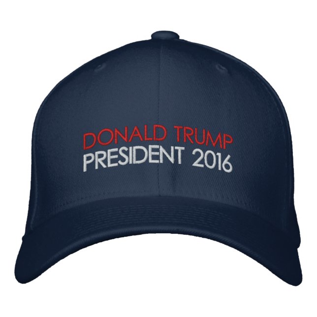 Gorra Bordada Donald Trump, presidente 2016 (Anverso)