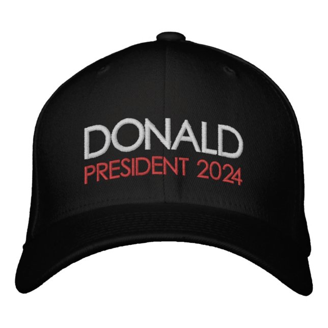 Gorra Bordada Donald Trump, presidente 2024 (Anverso)