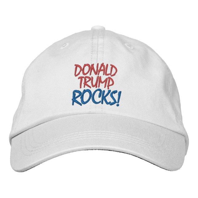 GORRA BORDADA DONALD TRUMP ROCKS (Anverso)