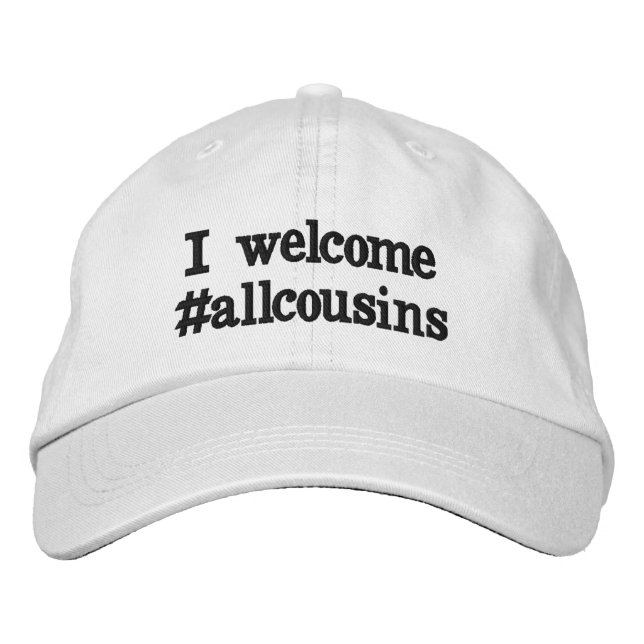 Gorra Bordada Doy la bienvenida a #allcousins (Anverso)