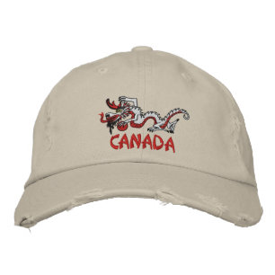Gorra Bordada Dragón de Canadá con franja