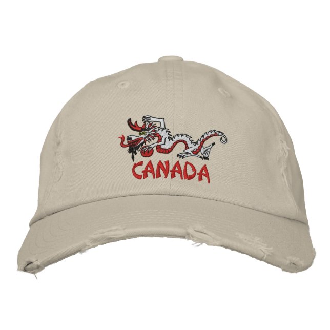 Gorra Bordada Dragón de Canadá con franja (Anverso)